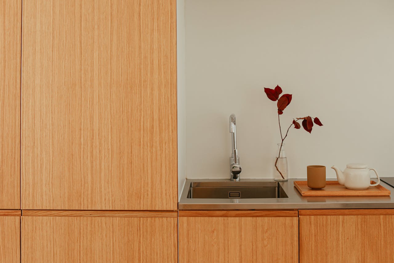 Sink and a Countertop in a Kitchen